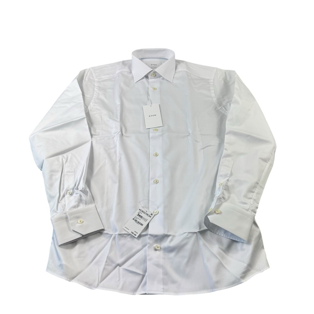 ETON Contemporary Solid White Current Cotton Butt… - image 2